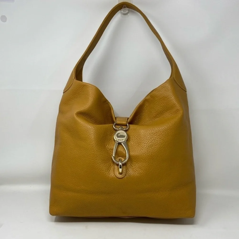 NWOT Dooney and Bourke Mustard Leather Hobo Bag with Coin Purse & Dust Bag